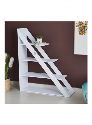 Christina Room Divider Bookcase White 120x35x140cm