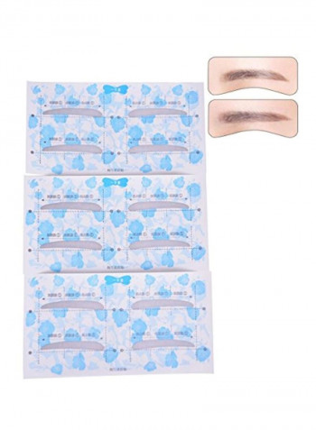 Pair Of 36 Eyebrow Shaping Card Multicolour