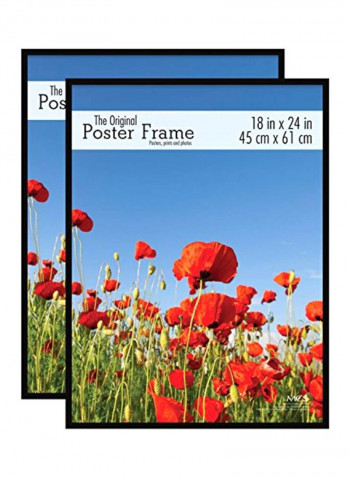 2-Piece Poster Frame Black 18x24inch