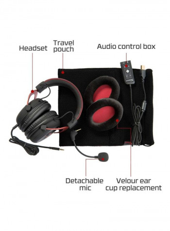 Cloud II Wired Over-Ear Gaming Headphones For PS4/PS5/XOne/XSeries/NSwitch/PC Black/Red