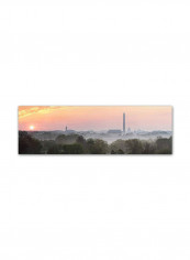 Morning Fog Over Potomac Canvas Wall Art Multicolour 8 x 24inch