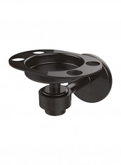 Orbit One Collection Tumbler And Toothbrush Holder Brown