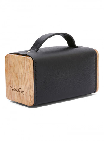 Flap Closure Satchel Bag Black