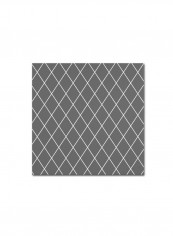 Group 08 B Canvas Wall Art Grey/White 18 x 18inch