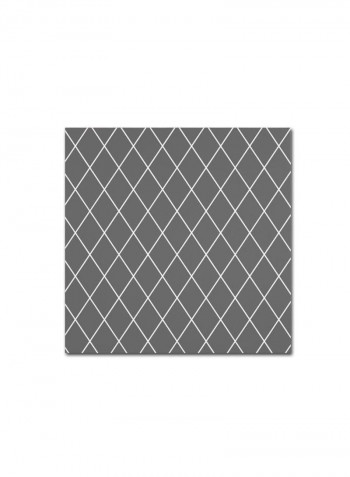 Group 08 B Canvas Wall Art Grey/White 18 x 18inch