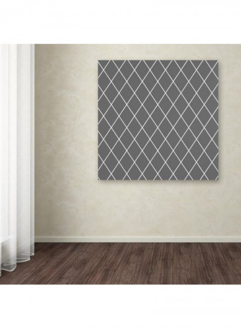 Group 08 B Canvas Wall Art Grey/White 18 x 18inch