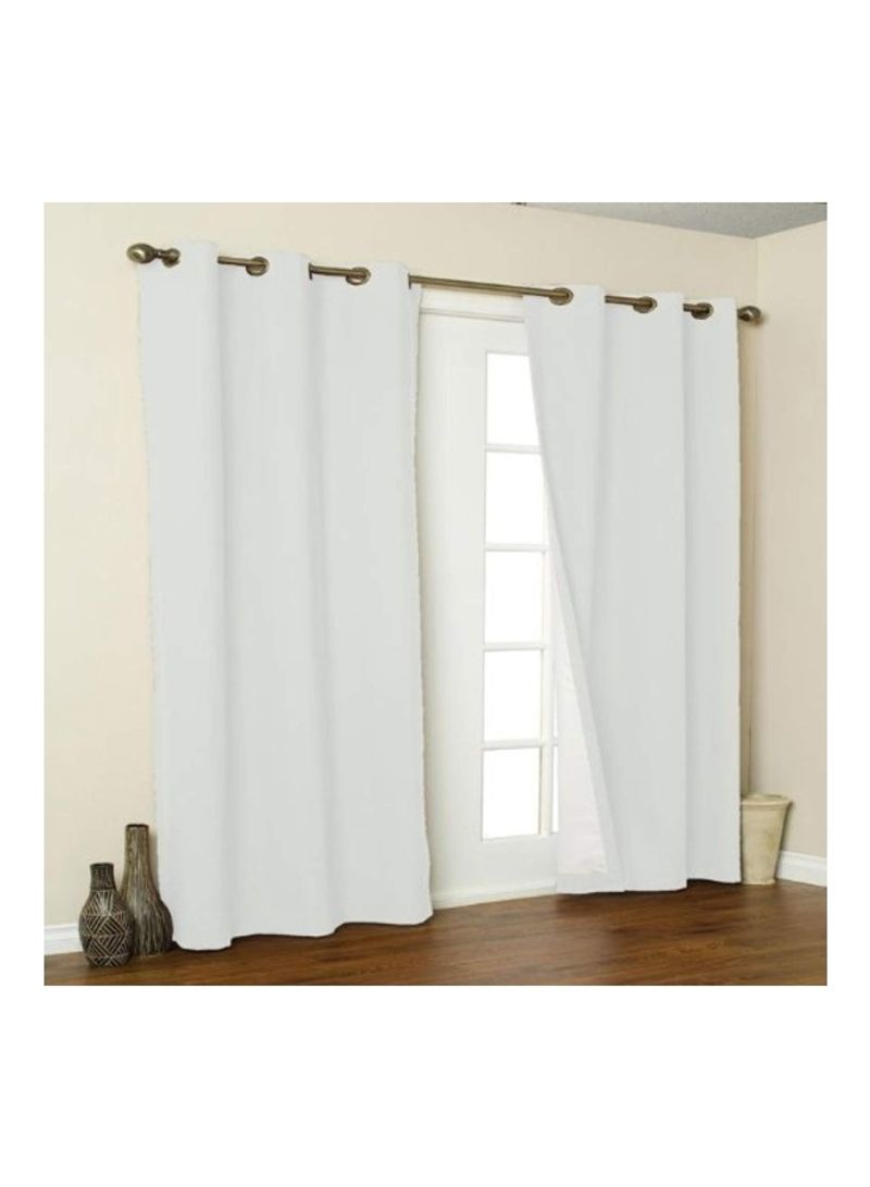 Weathermate Cotton Window Curtain Panel White 80x84inch