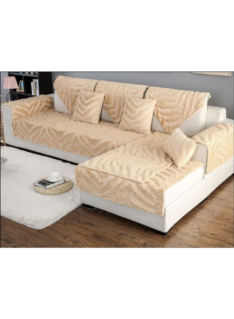 Modern Style Anti-Slip Sofa Slipcover Beige