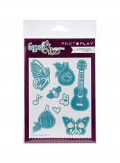 9-Piece Gypsy Rose Etched Die Set Blue