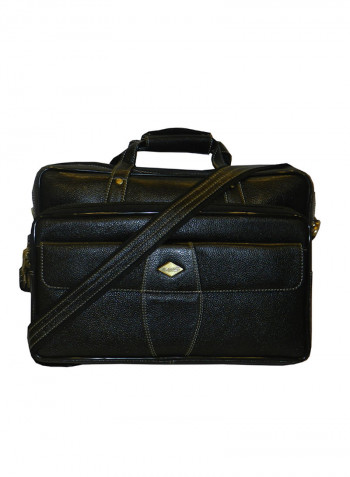 Genuine Leather Designer Office Bag For Travel Black
