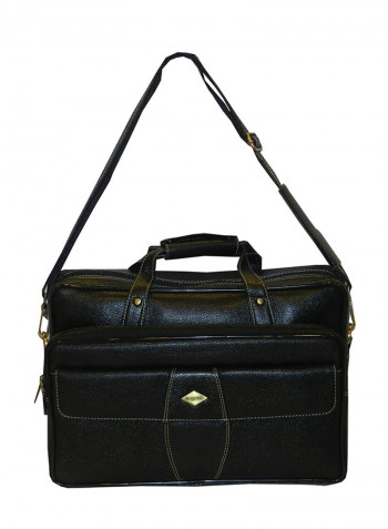 Genuine Leather Designer Office Bag For Travel Black