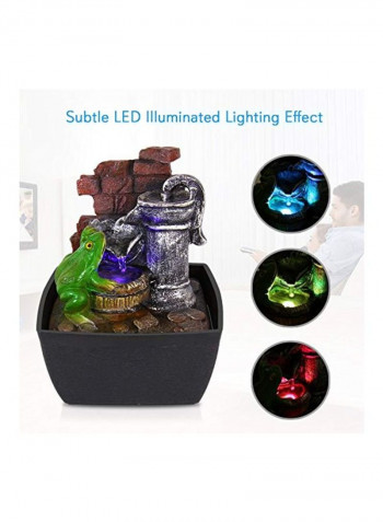 3-Tier Desktop Electric Water Fountain Decor With LED SLTWF54LED Multicolour 4.7x6.7x5.1inch