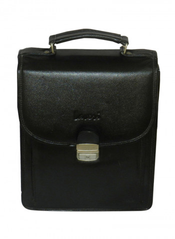 Genuine Leather Designer Crossbody Bag Black