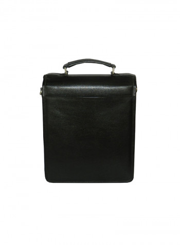 Genuine Leather Designer Crossbody Bag Black