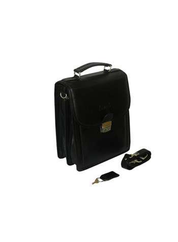 Genuine Leather Designer Crossbody Bag Black
