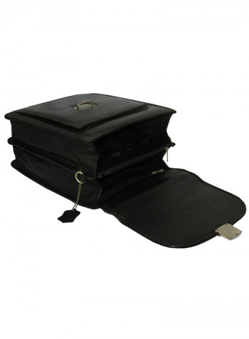 Genuine Leather Designer Crossbody Bag Black