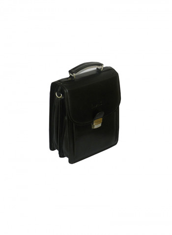 Genuine Leather Designer Crossbody Bag Black