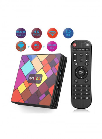 Android TV Set Top Box With Remote Control HK1 Multicolour