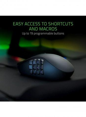 Naga Trinity - Chroma Gaming Mouse Interchangeable Side Plates With Up To 19 Programmable Buttons Black