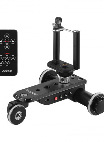 Pro Auto Dolly Motorized Video Slider Skater 12.5 * 14.5 * 4cm Black