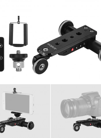 Pro Auto Dolly Motorized Video Slider Skater 12.5 * 14.5 * 4cm Black