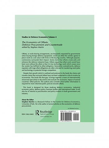 The Economics Of Offsets: Defence Procurement And Coutertrade Paperback