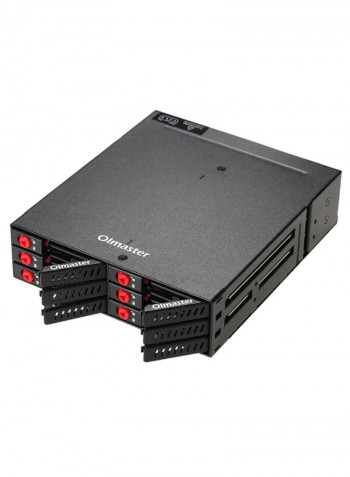 6-Bays Mobile Backplane Support أسود/أحمر