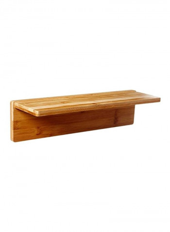Bamboo L Wall Shelf with Mounting Hardware Bamboo 15.8x3.9x4.5inch