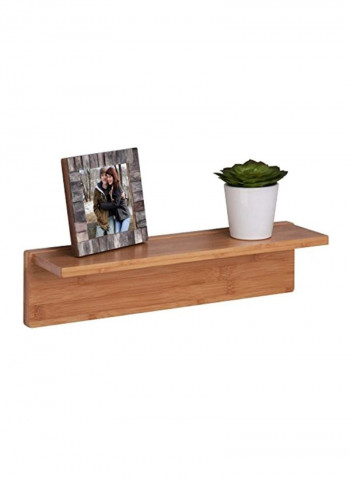 Bamboo L Wall Shelf with Mounting Hardware Bamboo 15.8x3.9x4.5inch