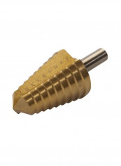Titanium-Plated HSS Step Drill Gold/Silver 20 - 36millimeter
