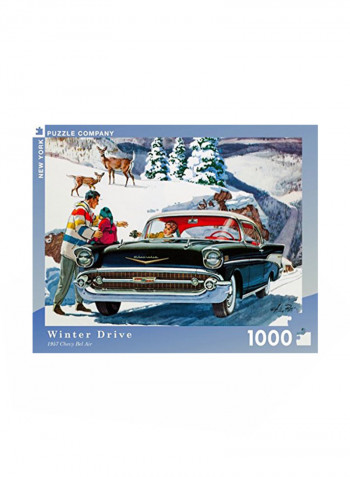 1000-Piece Winter Drive Jigsaw Puzzle 26.6 x 19.25inch