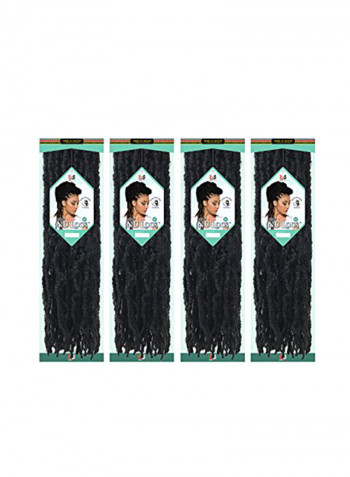 6-Piece African Roots Braid Hair Extensions Set Black