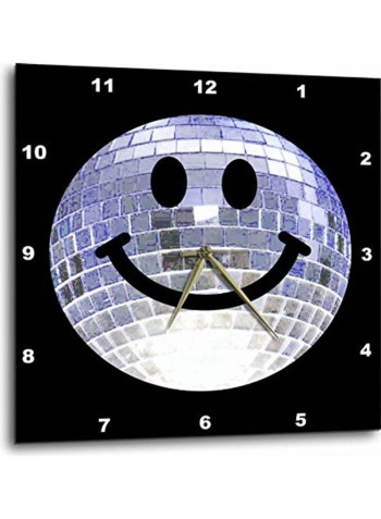 Dpp 76665 3 Disco Ball Smiley Face Seventies Wall Clock Multicolour 15x15inch
