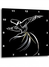 Decorative Printed Wall Clock Black/White 15x15inch
