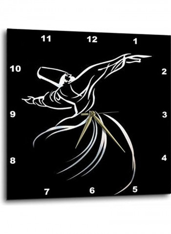 Decorative Printed Wall Clock Black/White 15x15inch