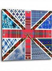 Great Britain Flag Printed Analog Wall Clock Multicolour 15x15x0.1inch