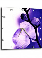 Orchid Flower Printed Analog Wall Clock Multicolour 15x15x0.1inch