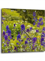 Purple Field Wall Clock Multicolour 15x15inch