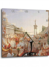 The Consummation Of Empire By Thomas Cole Wall Clock Multicolour 15x15inch