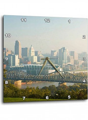 Cincinnati Morning City View Wall Clock Multicolour 15 X 15inch
