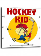 Hockey Kid Cartoon Character Themed Wall Clock Multicolour