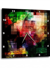 Colourful Currency Collage Wall Clock Multicolour 15x15inch