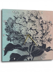Vintage Bouquet Of Flowers Wall Clock Multicolour 15x15inch