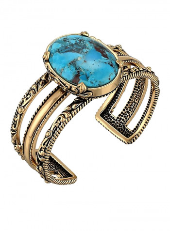 Copper Turquoise Studded Cuff Bracelet