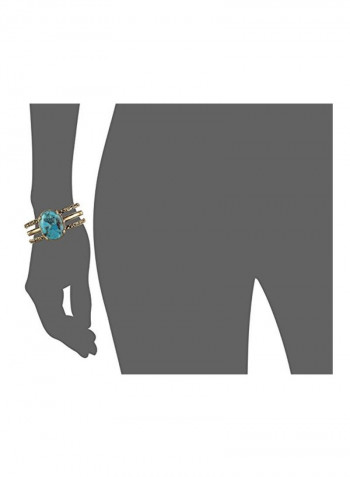 Copper Turquoise Studded Cuff Bracelet