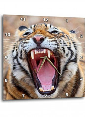 Royal Bengal Tiger Wall Clock Multicolour 15 X 15inch