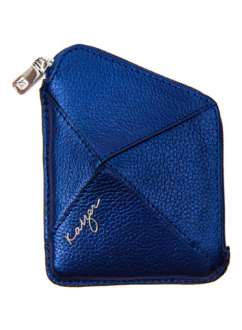 Cosset Leather Coin Purse With Cardholder Blue