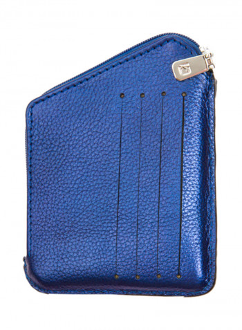 Cosset Leather Coin Purse With Cardholder Blue