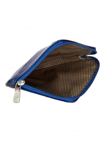 Cosset Leather Coin Purse With Cardholder Blue