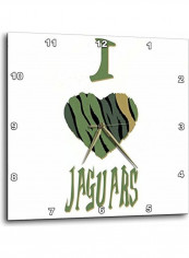 I Love Jaguars Wall Clock Multicolour 15x15inch